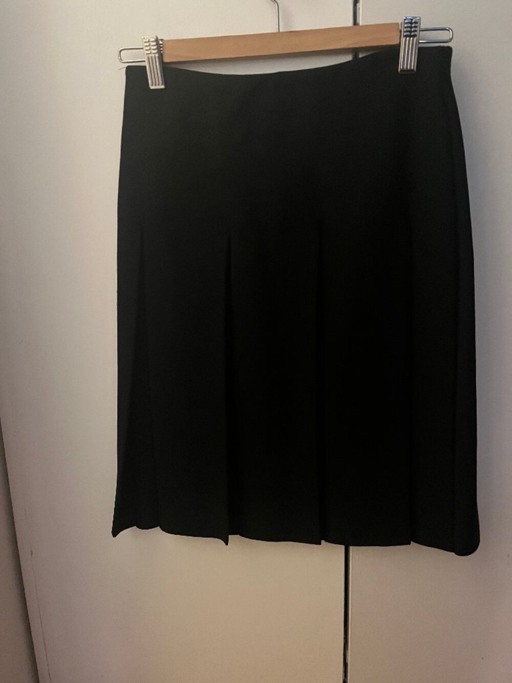 Apparalel Black Wide Pleat A-Line Skirt Size S